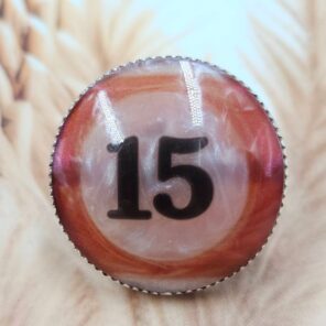 Snow Poll Ball No.15 Adjustable 925 Sterling Silver Ring (RS66-87)