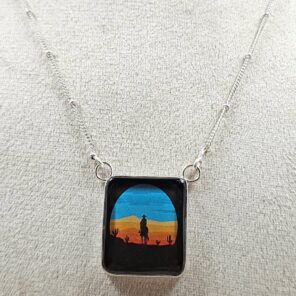 Southwest Doublet 10" 925 Sterling Silver Necklace (RS66-111)