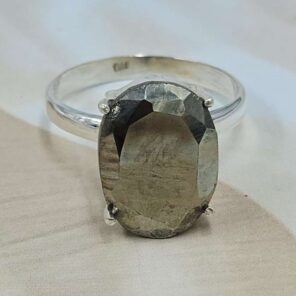 Pyrite Size US 6 925 Sterling Silver Ring (RS68-99)