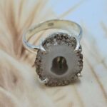Solar Moss Stalactite Size US 9 925 Sterling Silver Ring (RS68-94)