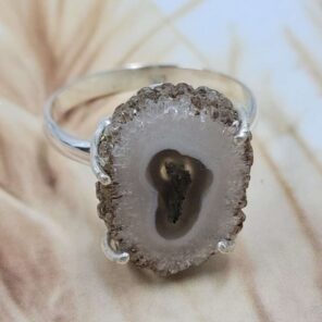 Solar Moss Stalactite Size US 11 925 Sterling Silver Ring (RS68-96)