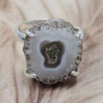 Solar Moss Stalactite Size US 8 925 Sterling Silver Ring (RS68-91)