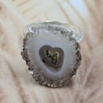 Solar Moss Stalactite Size US 8 925 Sterling Silver Ring (RS68-92)