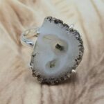 Solar Moss Stalactite Size US 6 925 Sterling Silver Ring (RS68-83)