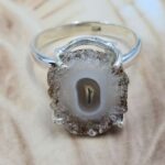 Solar Moss Stalactite Size US 6 925 Sterling Silver Ring (RS68-86)
