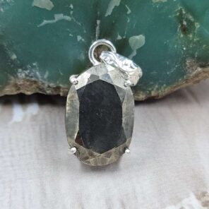 Pyrite 925 Sterling Silver Pendant (RS68-74)