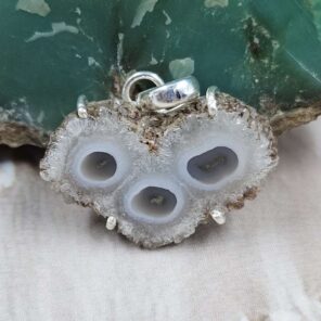 Solar Moss Stalactite 925 Sterling Silver Pendant (RS68-76)