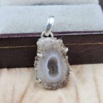 Solar Moss Stalactite 925 Sterling Silver Pendant (RS68-79)