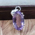 Faceted Amethyst Sterling Silver Pendant (RS80-3)