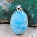 Larimar 1.5" 925 Sterling Silver Pendant (RS78-133)