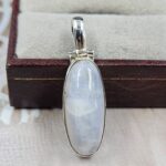 Rainbow Moonstone 1.5" 925 Sterling Silver Pendant (RS78-147)