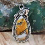 Spiny Oyster Turquoise 1.75" Sterling Silver Pendant (REXT119-152)