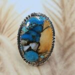 Spiny Oyster Turquoise Size US 7 Sterling Silver Ring (RS25-260)
