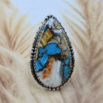 Spiny Oyster Turquoise Size US 7 Sterling Silver Ring (RS25-257)