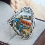 Spiny Oyster Turquoise Size US 9 Sterling Silver Ring (RS25-251)