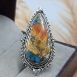 Spiny Oyster Turquoise Size US 7 Sterling Silver Ring (RS25-259)