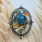 Spiny Oyster Turquoise Size US 7 Sterling Silver Ring (RS25-261)