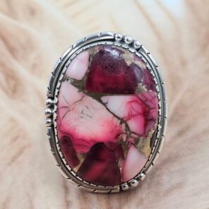 Red Rose Dahlia Size US 8 Sterling Silver Ring (REXT119-203)