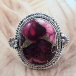 Red Rose Dahlia Size US 7 Sterling Silver Ring (REXT119-207)
