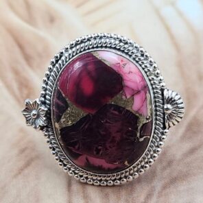 Red Rose Dahlia Size US 7 Sterling Silver Ring (REXT119-207)
