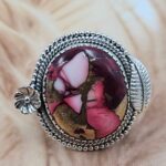 Red Rose Dahlia Size US 8 Sterling Silver Ring (REXT119-205)