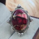 Red Rose Dahlia Size US 7 Sterling Silver Ring (REXT119-206)