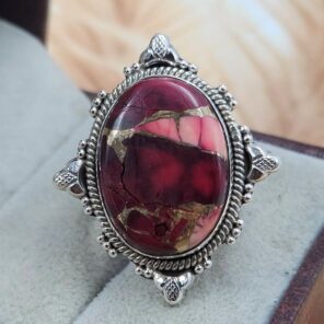 Red Rose Dahlia Size US 7 Sterling Silver Ring (REXT119-206)
