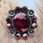 Red Rose Dahlia Size US 8 Sterling Silver Ring (REXT119-243)
