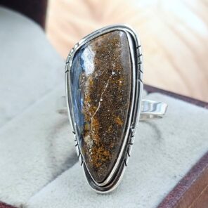Pietersite Size US 10 Sterling Silver Ring (REXT108-180)