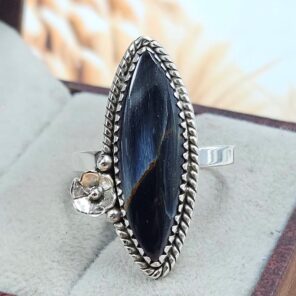 Pietersite Size US 9 Sterling Silver Ring (REXT108-168)