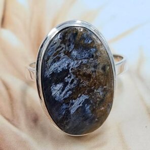 Pietersite Size US 8 Sterling Silver Ring (REXT108-154)
