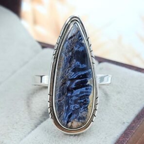 Pietersite Size US 9 Sterling Silver Ring (REXT108-171)