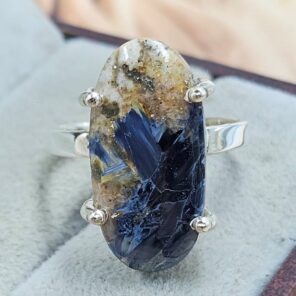 Pietersite Size US 8 Sterling Silver Ring (REXT108-147)