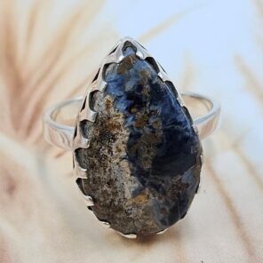 Pietersite Size US 8 Sterling Silver Ring (REXT108-155)