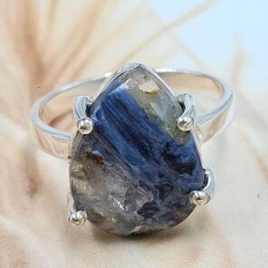 Pietersite Size US 8 Sterling Silver Ring (REXT108-161)