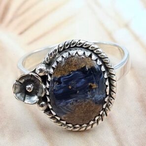 Pietersite Size US 8 Sterling Silver Ring (REXT108-166)
