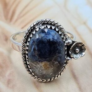 Pietersite Size US 8 Sterling Silver Ring (REXT108-163)