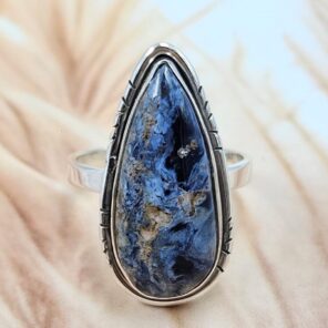 Pietersite Size US 8 Sterling Silver Ring (REXT108-151)