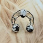 White Buffallo Turquoise Naja Sterling Silver Ring (REXT127-79)
