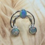 Ethiopian Opal Naja Sterling Silver Ring (REXT127-80)