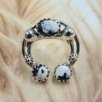 White Bufallo Turquoise Naja Sterling Silver Ring (REXT127-91)