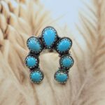 Kingman Turquoise Naja Sterling Silver Ring (REXT127-85)