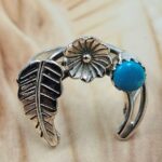 Kingman Turquoise 925 Sterling Silver Ring (REXT62-350)