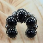Black Onyx 925 Sterling Silver Ring (REXT62-354)
