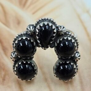 Black Onyx 925 Sterling Silver Ring (REXT62-354)