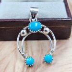 Kingman Turquoise 1.5" Sterling Silver Pendant (RS70-25)
