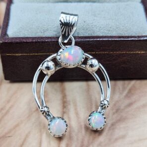 Ethiopian Opal 1.5" Sterling Silver Pendant (RS70-28)