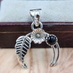 Black Onyx 1.25" Sterling Silver Pendant (RS70-42)