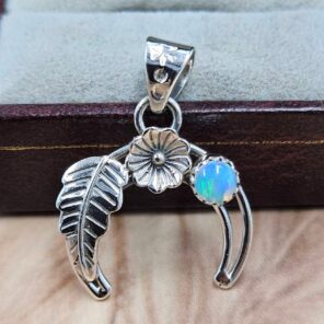 Ethiopian Opal 1.25" Sterling Silver Pendant (RS70-44)
