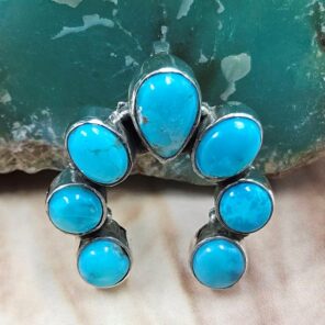 Kingman Turquoise 0.75" Sterling Silver Pendant (RS70-45)